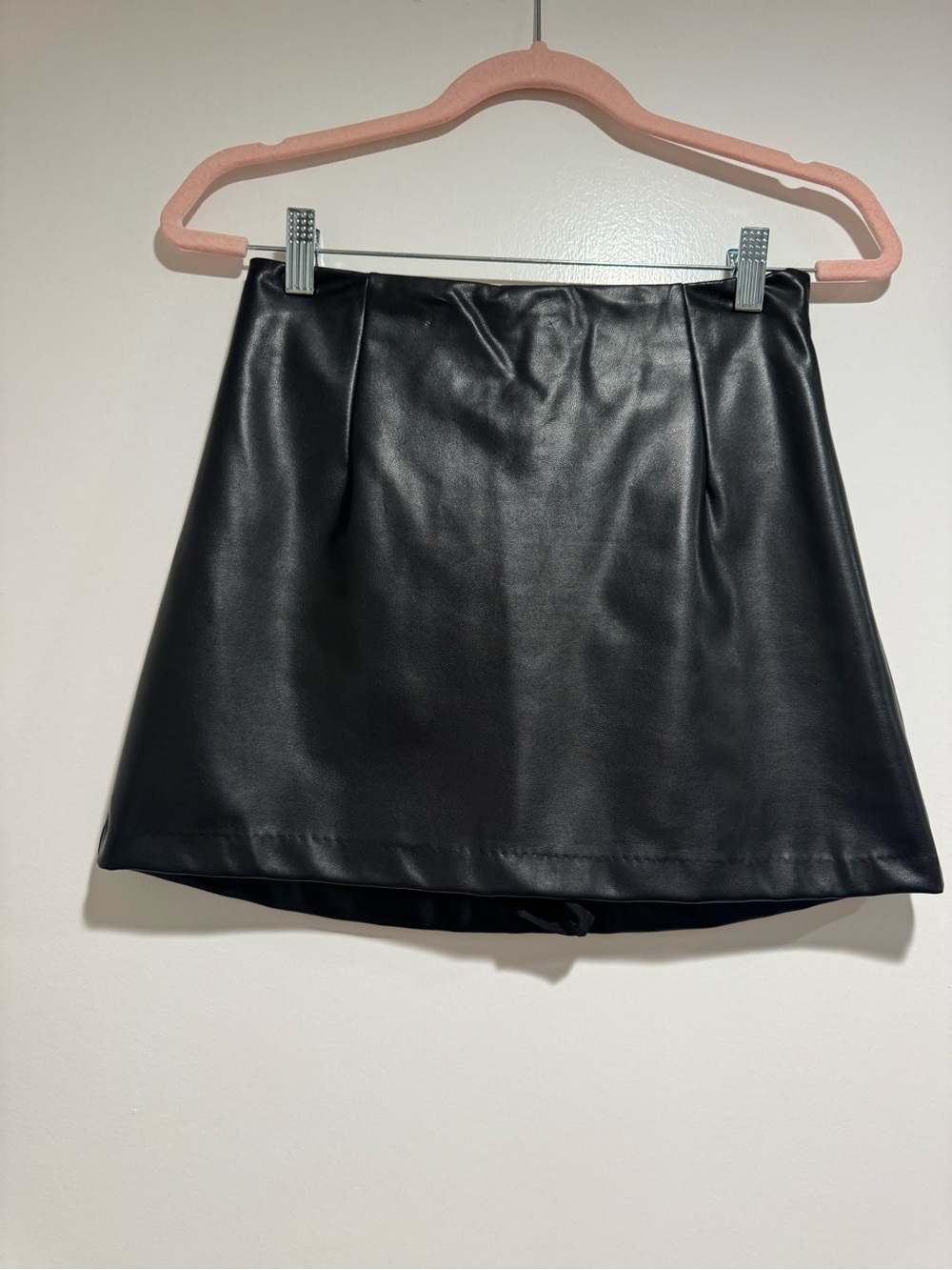 Abercrombie & Fitch Black Faux Leather Mini Skirt